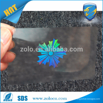 Custom adhesive security sticker transparent hologram